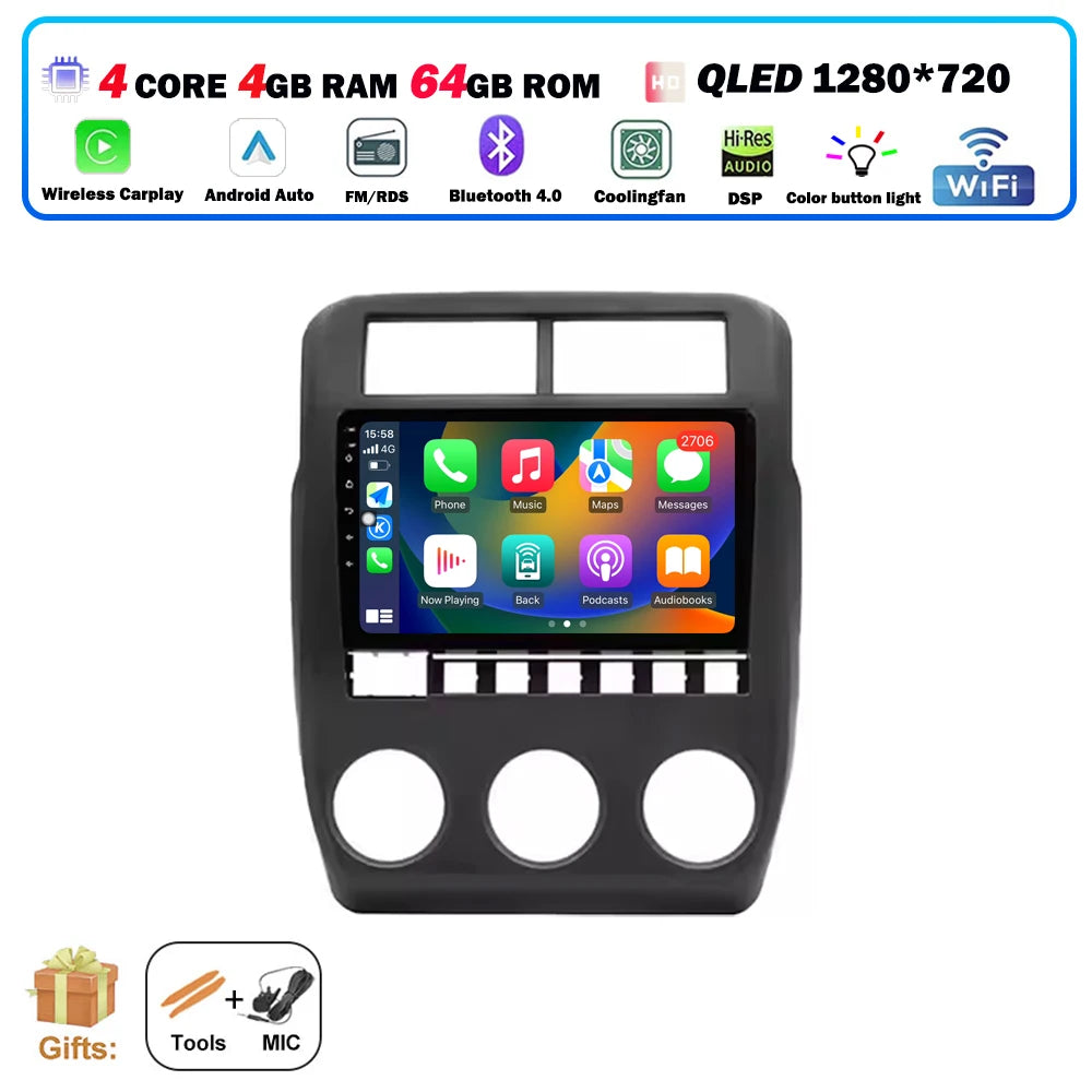 Car Radio Multimedia Video Player GPS Navigation QLED Touch Screen For Lada Niva 2021 - 2023 Android 16 Auto Wireless Carplay