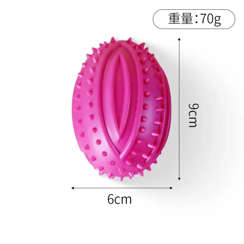 Pet Dog Toys Rubber Resistance To Bite Sound Barbells Barbed Dumbbells Puppy Teeth Cleaning Chew Training Toys Pet Supplies
