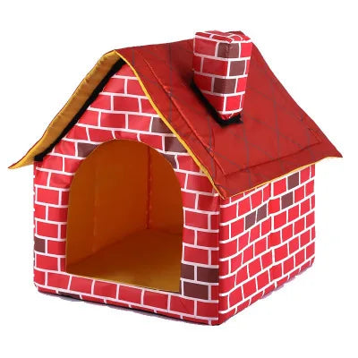 Warm and Comfortable Pets House Detachable and Washable Dog/cat Bed Suitable for Small Dogs and Small To Medium-sized Cats Cave