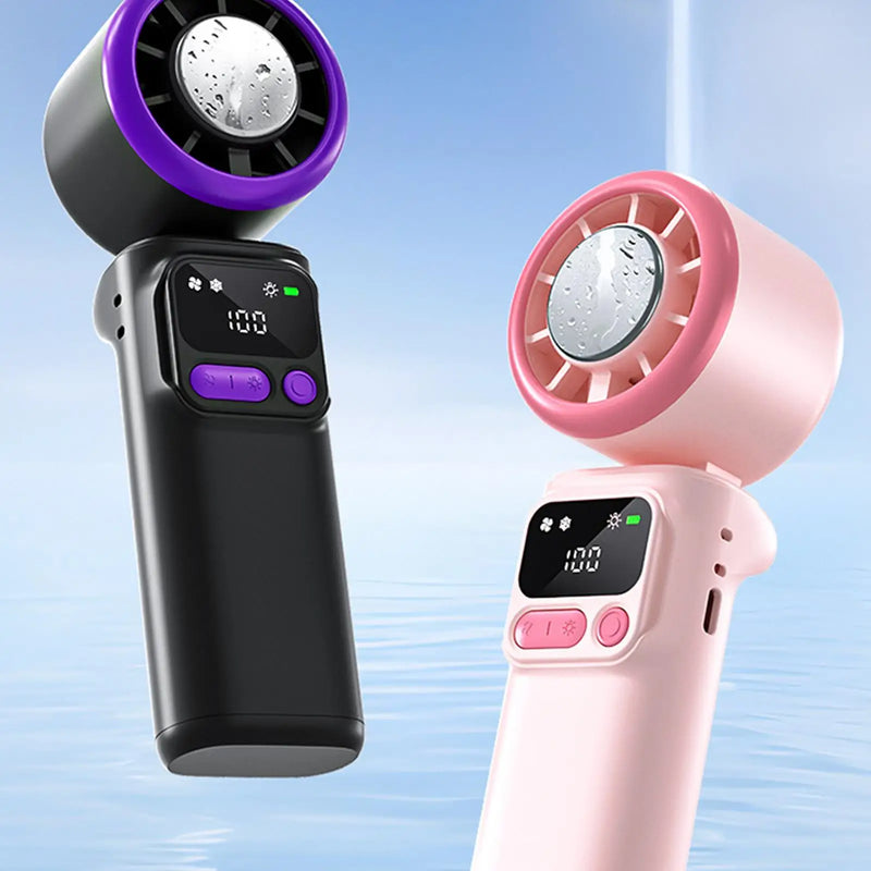 Portable Handheld Fan 5 Speeds Foldable Rechargeable Portable Tabletop Fan For Outdoor Travel Beach Camping Hiking Home Office