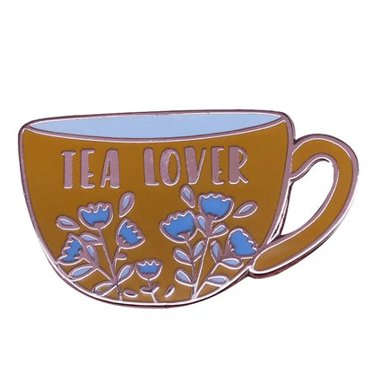 Lovely Delicate Cup Badge Personalized Creative Alloy Enamel Brooch Fashion Clothing Decorative Lapel Pin Boutique Metal Gift