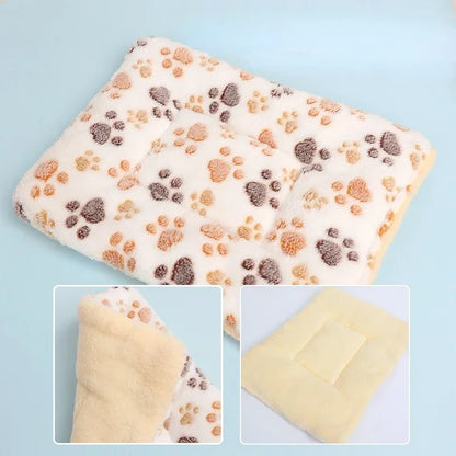 Soft Pet Bed Mats Short Plush Pet Sleeping Bed Mats for Cats Dogs Cute Pad Blanket Warm Kitten Cushion Cat Accessories