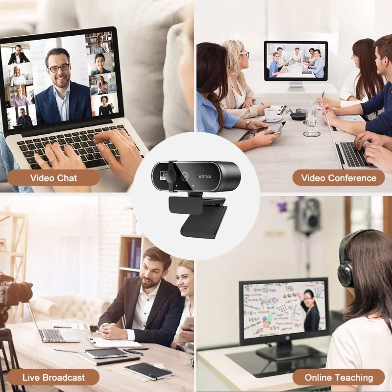 Lenovo 4k Hd Mini Webcam With Microphone Full Hd 2k Webcam Autofocus Usb Webcam For Auto Focus Pc Laptop Video Shooting Camera