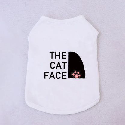 1 Pc Pet Vest, Text Print Summer Breathable Cat Clothing, Siamese, Ragdoll Silver Tabby vest
