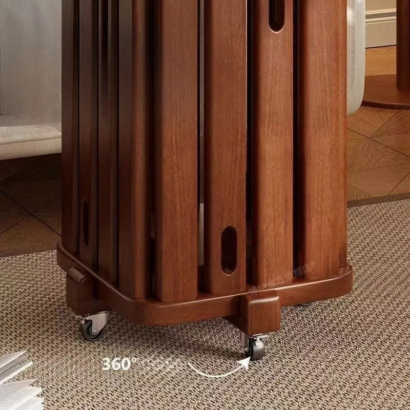 Stackable Stool Wooden Stools Luxury Modern Aesthetic Mobile Dining Rooms Stools Decorative Multifunctional Stool with Wheels