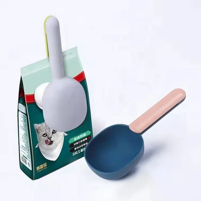 Pet Food Scoop With Clip Handle Multi - Purpose Pet Supplies Food Spoon Dog Cat Food Shovel Portable Thickened ABS Pet Scoop