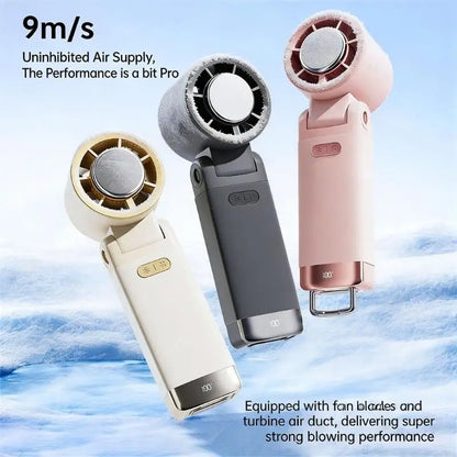 Portable Handheld Fan Portable 100 Speed Adjustable Battery Rechargeable Fan