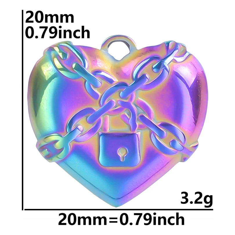 Color Brief Fashion Sense Of Design Pendant Mushroom Chain Heart-Shaped Feather Plant Rose  Marine Dolphin Pendants Diy Jewelry