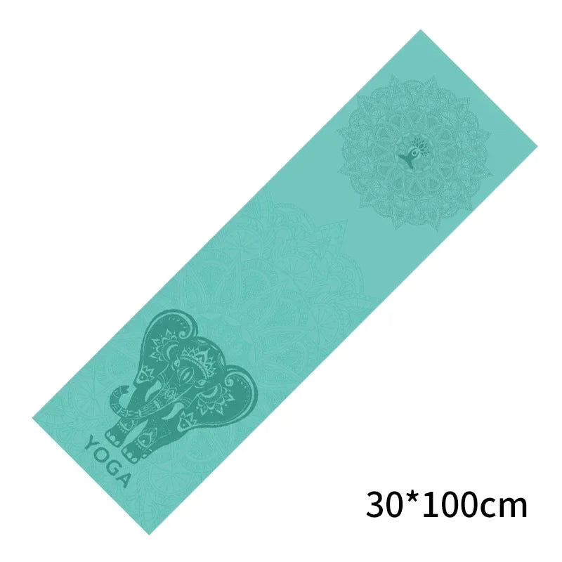 Yoga Cooling Sports Printed Towel 30*100cm Yoga Mat Cover Non-slip Gym Fitness Microfibre Travel Quick Drying Mat Pilates Gift