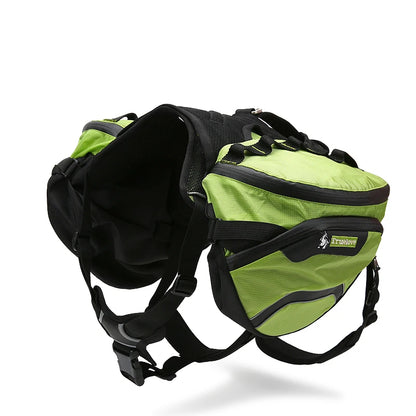 Winhyepet Dog Harness with Backpack Pet Supplies Reflective Dog Harness for Great and Small Travel Sport Outwork Dog Accessories