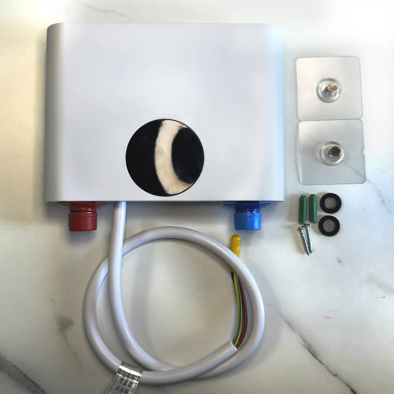 220V Electric Tankless Instant Water Heater Wall Mounted LED Display 5500W Geyser chauffe eau Under Sink Bathroom Kitchen Shower