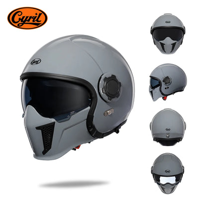 Helmets For Motorcycles Safety DOT ECE Certified 3/4 Open Face Helmets Motorcycle Modular Full Men Women Motorcycle Helmet Cyril