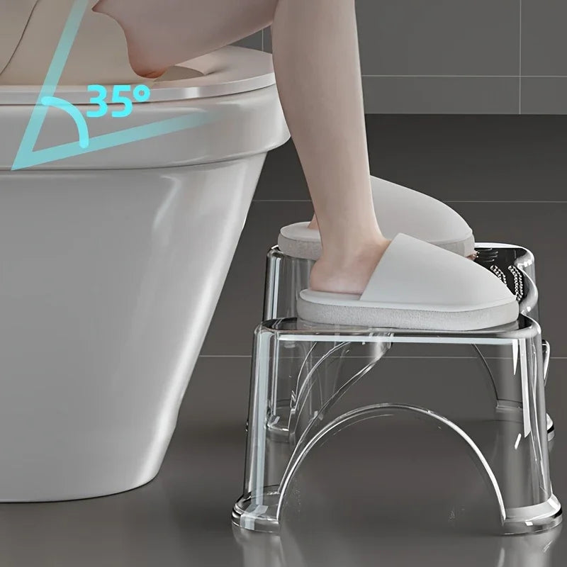 Modern design high toilet seat with waterproof anti-slip footrest, thick squatting platform for adults and elderly