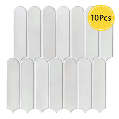 1/10pcs 3D Fish Scale Tile Sticker, Self-adhesive 3D Green Tile Backsplash for Kitchen Bathroom, Water Mold Resistant, 30x30cm