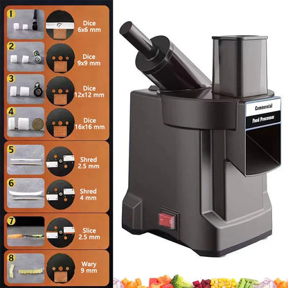 220V Vegetable Chopper  Multifunctional Electric Cutting Machine Carrot Potato Cutter Slice Shred Diced Food Processor