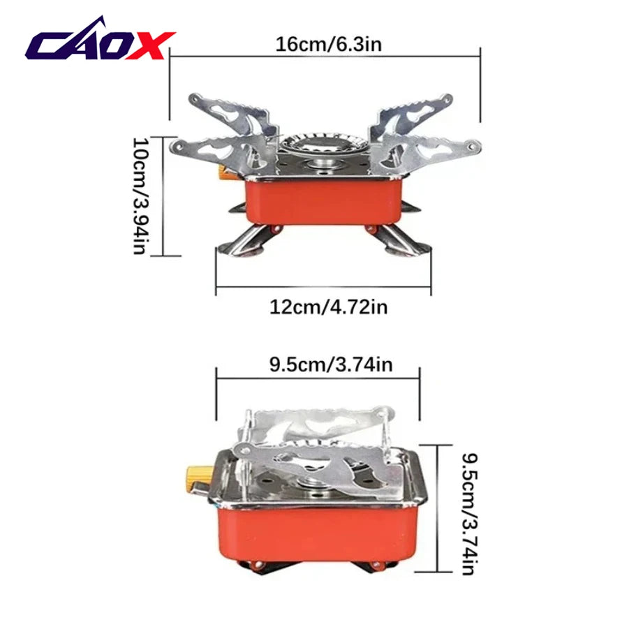 Portable Burner Camping Foldable Windproof Outdoor Gas Tank Stove for Backpacking Camping Hiking Picnic Camping Burner BBQ Grill