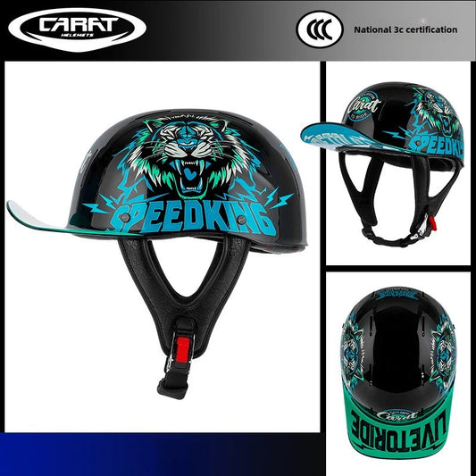 Motorcycle Helmet Unisex Vintage Half Helmet Cascos Para Moto Casco Moto Riding Safety Helmet Motorcycle Accessories Unisex