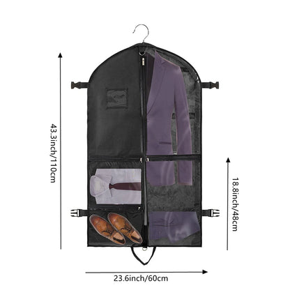 Garment Bags for Travel Clothes Dust Cover Hanging Garment Bags for Men Double Sides Zipper Large Pockets Storage Bag Closet Clo