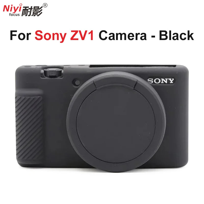 for Sony ZV1 Camera Soft Silicone Case Body Cover Protector Frame Skin for Sony ZV1 Camera ZV1 Glass Film Screen Protector