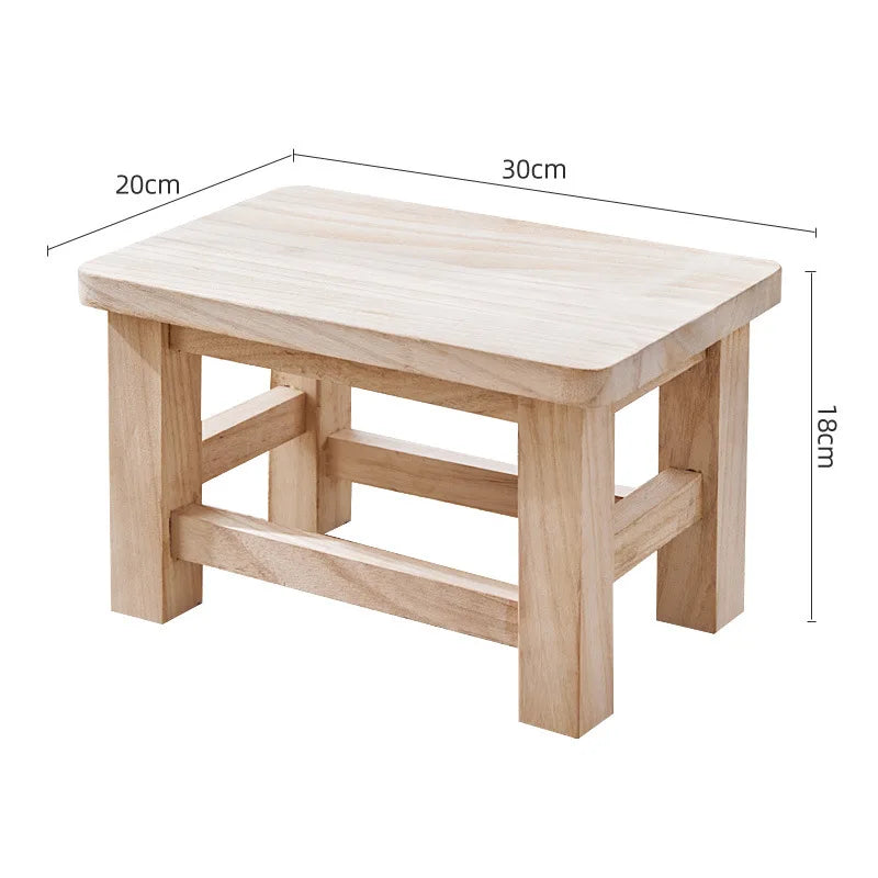 Solid Wood Stool Adult Shoe Changing Stool For Daily Household Kitchen Bathroom Living Room Garden Wooden Step Stool Supplies