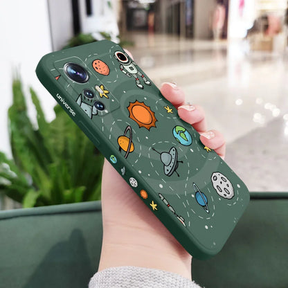 Great Astronaut Phone Case For Xiaomi Mi 15 15T 14 14T 13 13T 12 12X 12T 12S 11 11T 10 10T 9 9T Pro Lite Liquid Silicone Cover