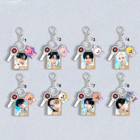 SKZOO New 6cm Acrylic Keychain Stray Kids New Album Li Longfu Keychain Pendant Bag Supporting Peripheral Gifts