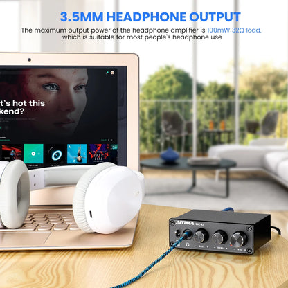 AIYIMA DAC-A2 HiFi Audio Decoder USB Headphone Amplifier Coaxial Optical Output Stereo Gaming DAC For Amplifier Active Speakers