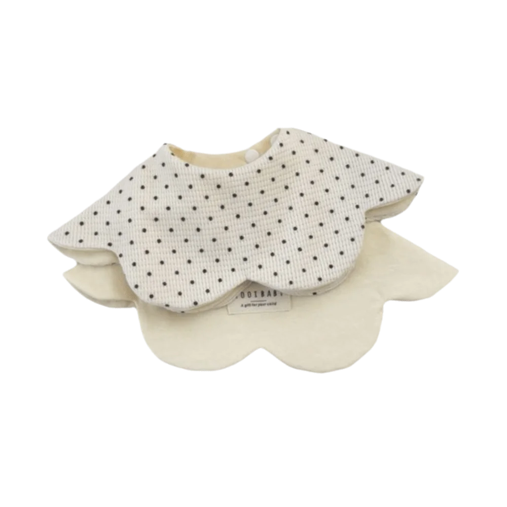 Easy To Wear Cartoon Baby Feeding Bib Two-sided Usable Cotton Baby Drool Bib Absorbent Washable Cute Saliva Towel Newborn Care