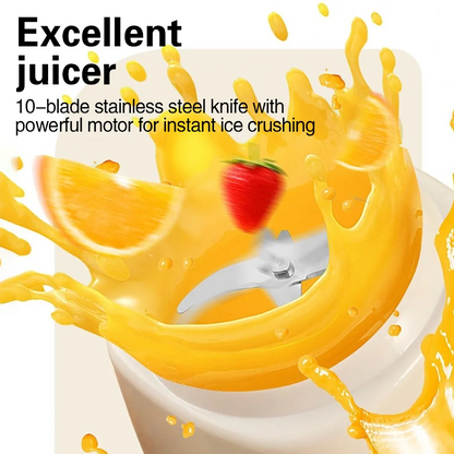 TINSOL Electric Juicer Portable Blender 10 Blades Multifunctional Juice Blender Fresh Juice Smoothie Blender Food Processor
