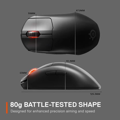 SteelSeries Prime Mini Wireless FPS Gaming Mouse Ultra Lightweight Esports Programmable 18K CPI Sensor Magnetic Optical Switches