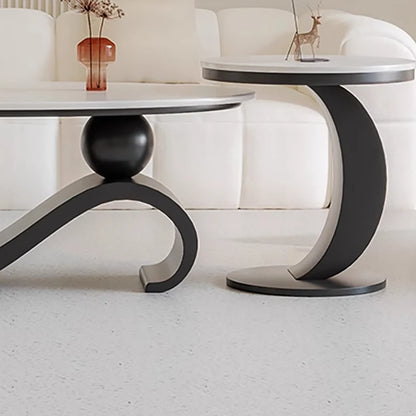 Mid Century Retro Coffee Table Beauty Luxury Oval Nordic Coffee Table Aesthetic Classic Table Basse De Salon Home Furniture