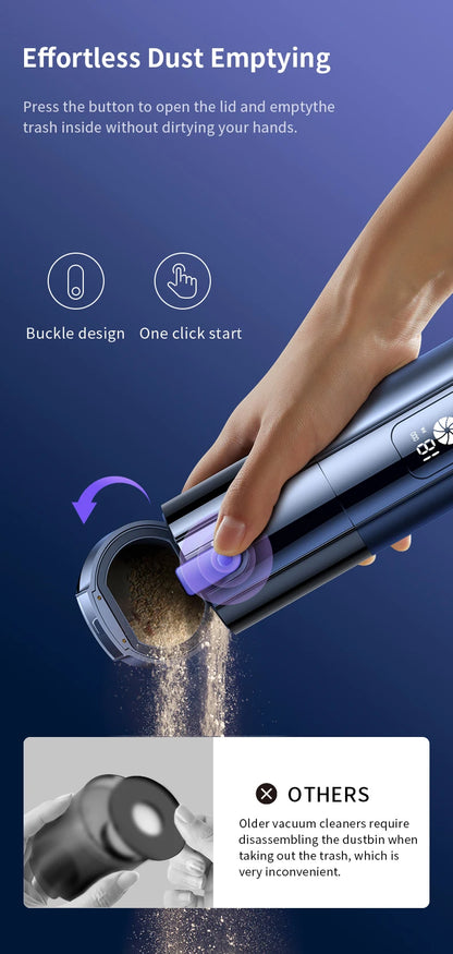 Cafele 15000Pa Wireless Vacuum Cleaner Portable Air Pump Vacuum Sealer Powerful Air Blower 4-in-1 For Car Home Office PC Clean