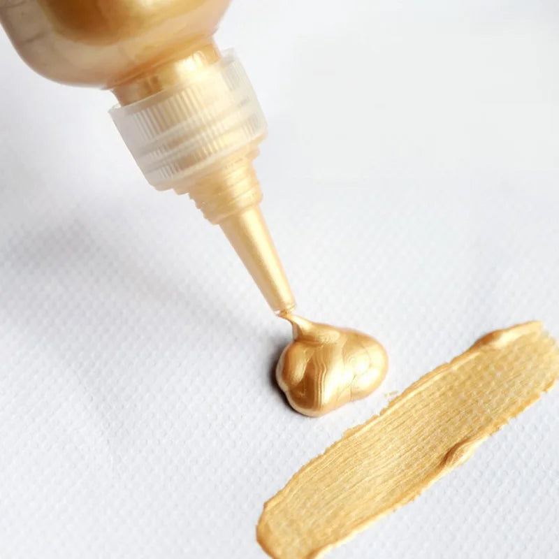 60ml Gold Paint Metallic acrylic paint waterproof not faded DIY painted Pigments