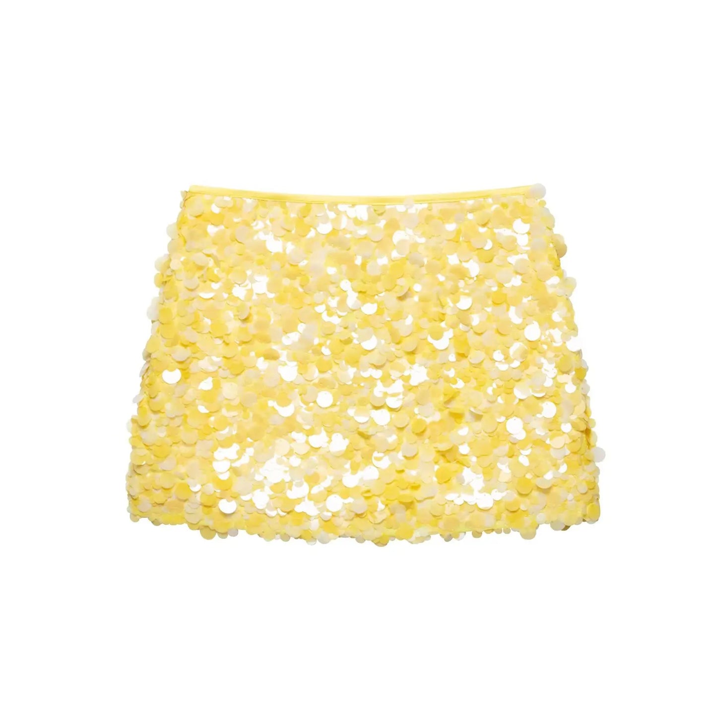 HH Women Fashion Shinny Sequin Mini Skirts Side Zipper High Waist A Line Skirt Summer Woman Elegant Club Party Sexy Lady Skirts