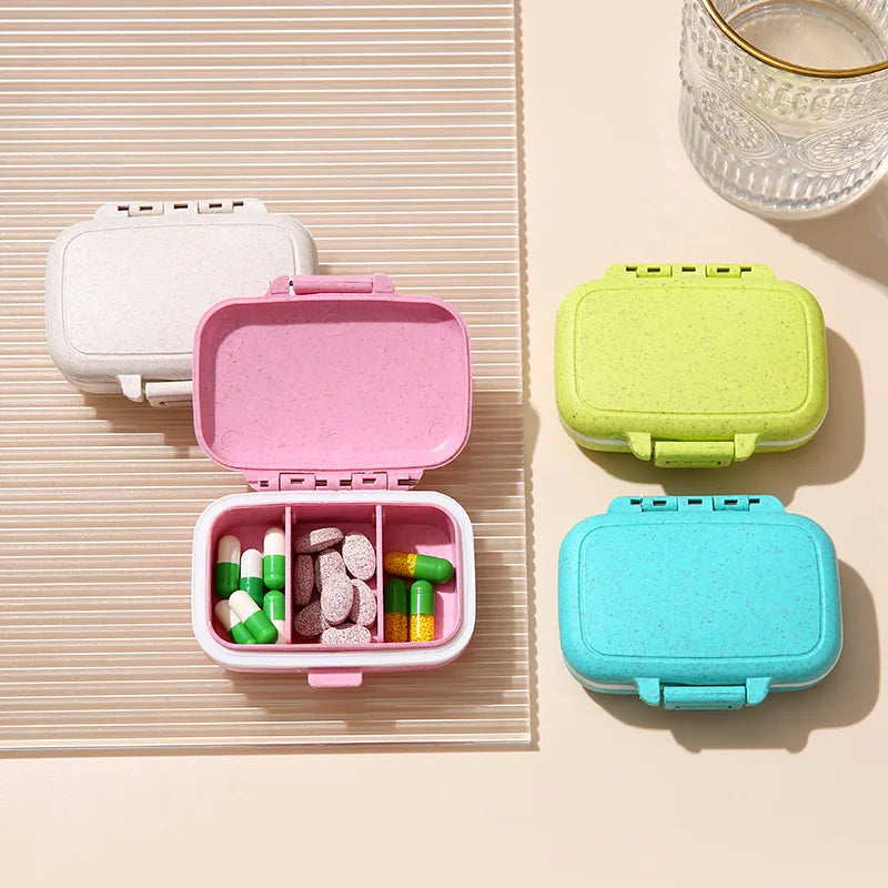 Mini Portable Pills Organizer Case 3 Grids PillBox Tablet Storage Container Weekly Medicine Pill's Box Pill Case Dispense