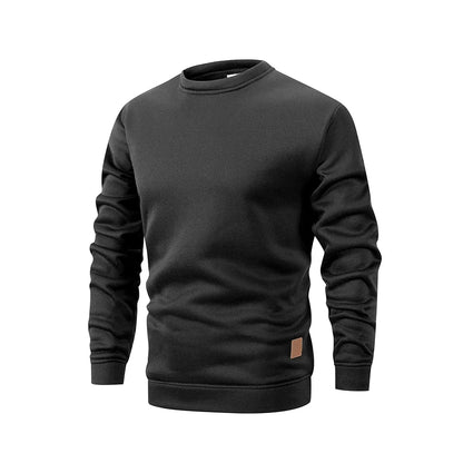Men's Pullover Solid Color Warm Sweaters Fashion Crewneck Hoody Casual Loose Sweatshirt Oversize Street Sportswear Men Clothes