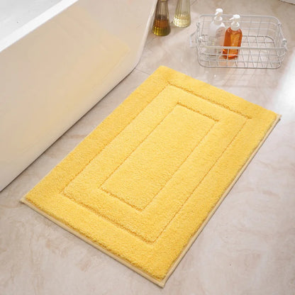 Thickened Bathroom Absorbent Floor Mat Solid Color Back Jacquard Quick-Drying Foot Pad Soft and Skin-Friendly Floor Carpet
