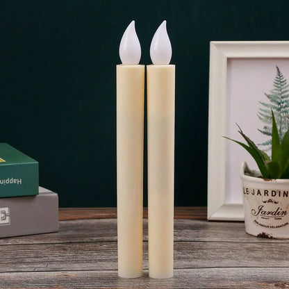 Creative LED Flameless Candles Lights Wedding Birthday Party Simulation Candles Lamp Long Electric Flickering Candlesticks