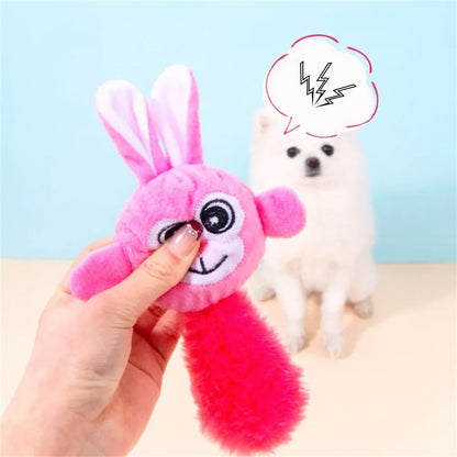 Animals Shape Squeaky Pet Toy for Small Dogs Plush Stuff Dog Chew Toys Interactive Puppy Maltese Mascotas Playing Accessories