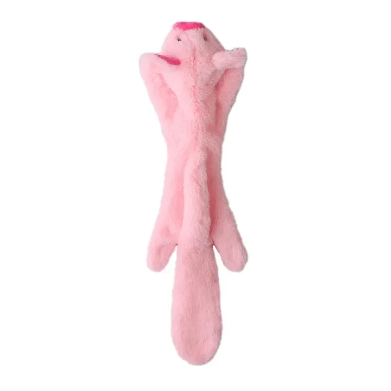 Cute Plush Squeak Toys Pet Wolf Rabbit Animal Plush Toys Dog Chew Whistling Involved Squirrel Dog Toy Funny Pet Products