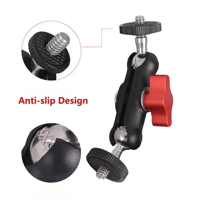 1Set Photography Accessories Camera Metal Super Clamp With Double Ball Head Magic Arm For  Monitor Light Mic Phone Mount