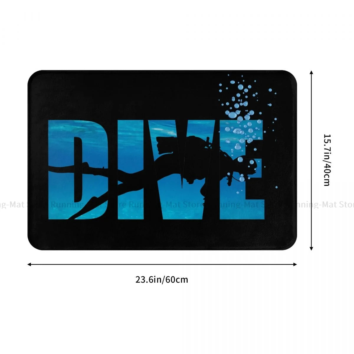 Dive Scuba Diving Non-slip Doormat Sea Bath Kitchen Mat Prayer Carpet Indoor Modern Decor