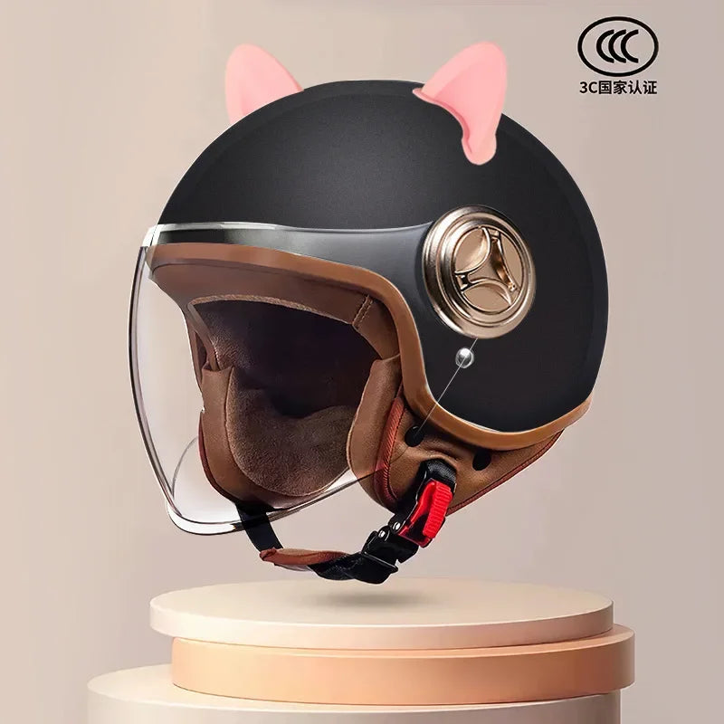 Electric Motorcycle Helmet ABS Winter Warm and Breathable Unisex Safety Helmet Casco Moto Helm Motorcycle 54-61CM