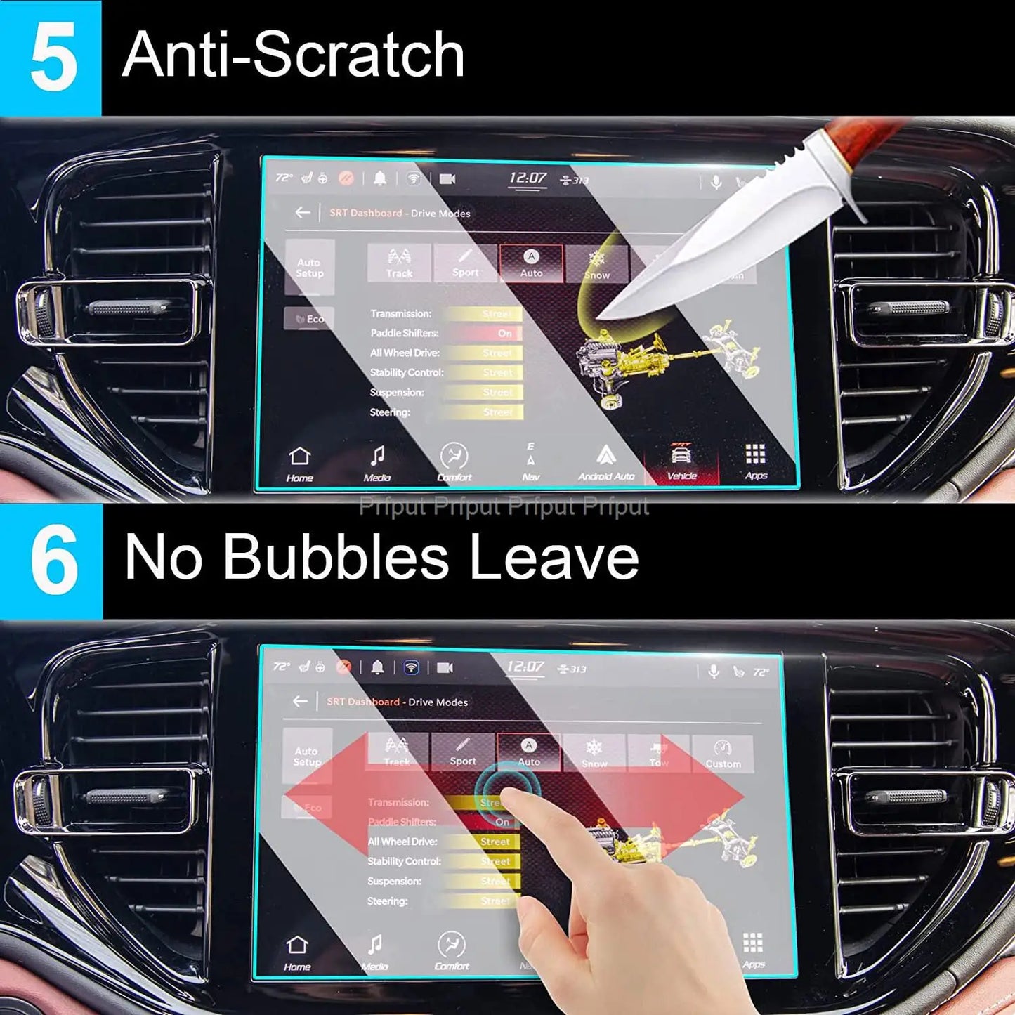 For Dodge Durango 2021 2022 10.1 inch Car center Screen GPS Navigation Multimedia Tempered Glass Protective Film Accessories