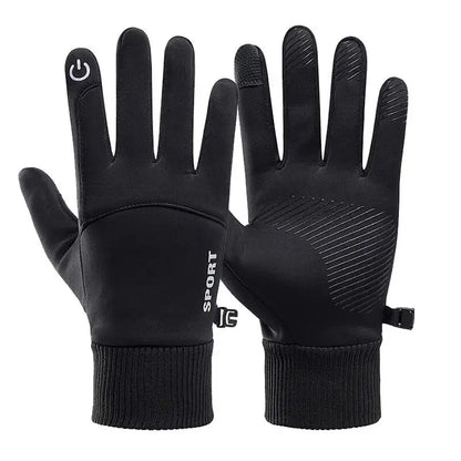 Cycling gloves Warm Full Fingers Waterproof Cycling Outdoor Sports Running Motorcycle Ski Touch Screen Fleece Gloves
