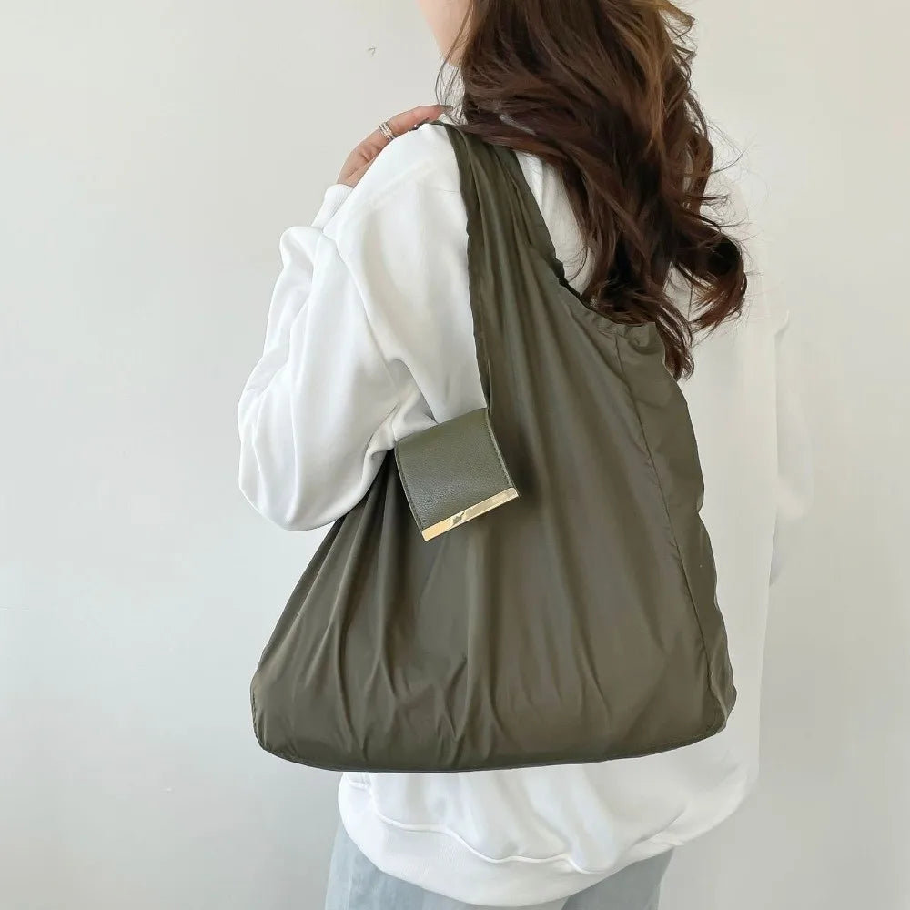 Reusable Mini Keychain Tote Bag Lightweight Eco-Friendly Foldable Shopping Bag Large Capacity Key Ring Expandable Reusable Bag