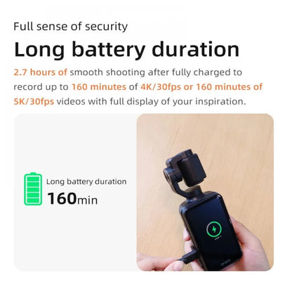 New Action Camera 4k Handheld Pocket Digital Camcorder 3-axis Gimbal Stabilization IR Night Vision Vlog Videos Camera For Gift