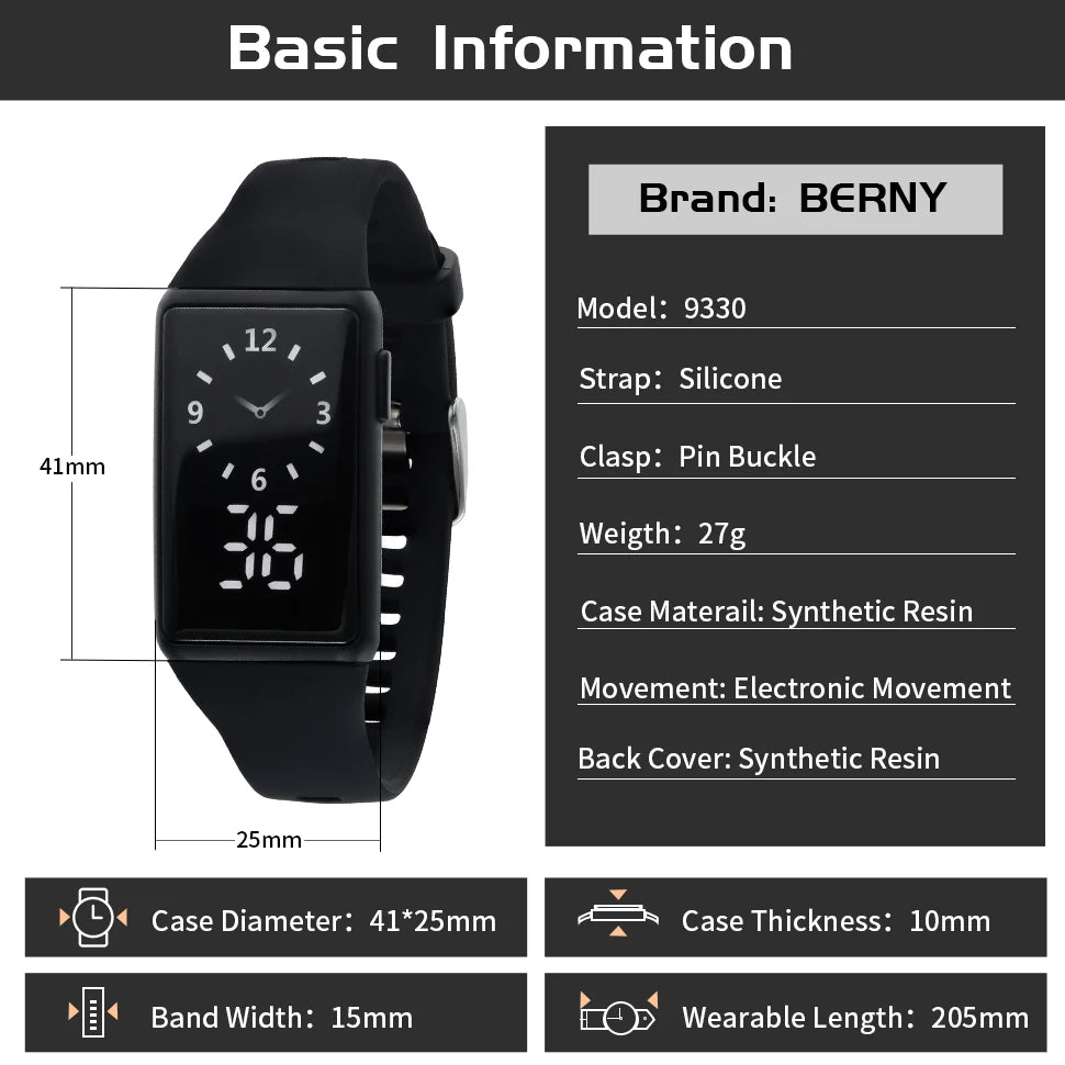 Electronic Sport Watch Multifunctional Easy Read Lightweight Mini Electronic Display Digital Watch for Women's Sports Wristwatch