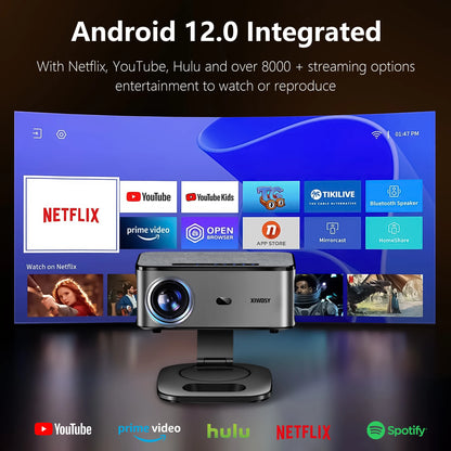 XIWBSY 2025 T08 Projector 40000Lumens Android Projector 8K Decode AutoFocus Projector LED Projector 1080P Home Theater Beamer
