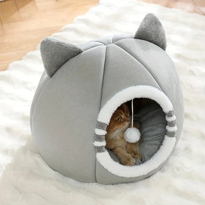 Deep Sleeping Cat Bed Cave Nest With Soft Mat Bed For Cats Pet Products  Bag Sofa Pet  House Dog Basket Tent Bearded  Cama Para